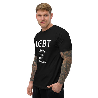 LGBT Censored (White Font) Short Sleeve T-shirt