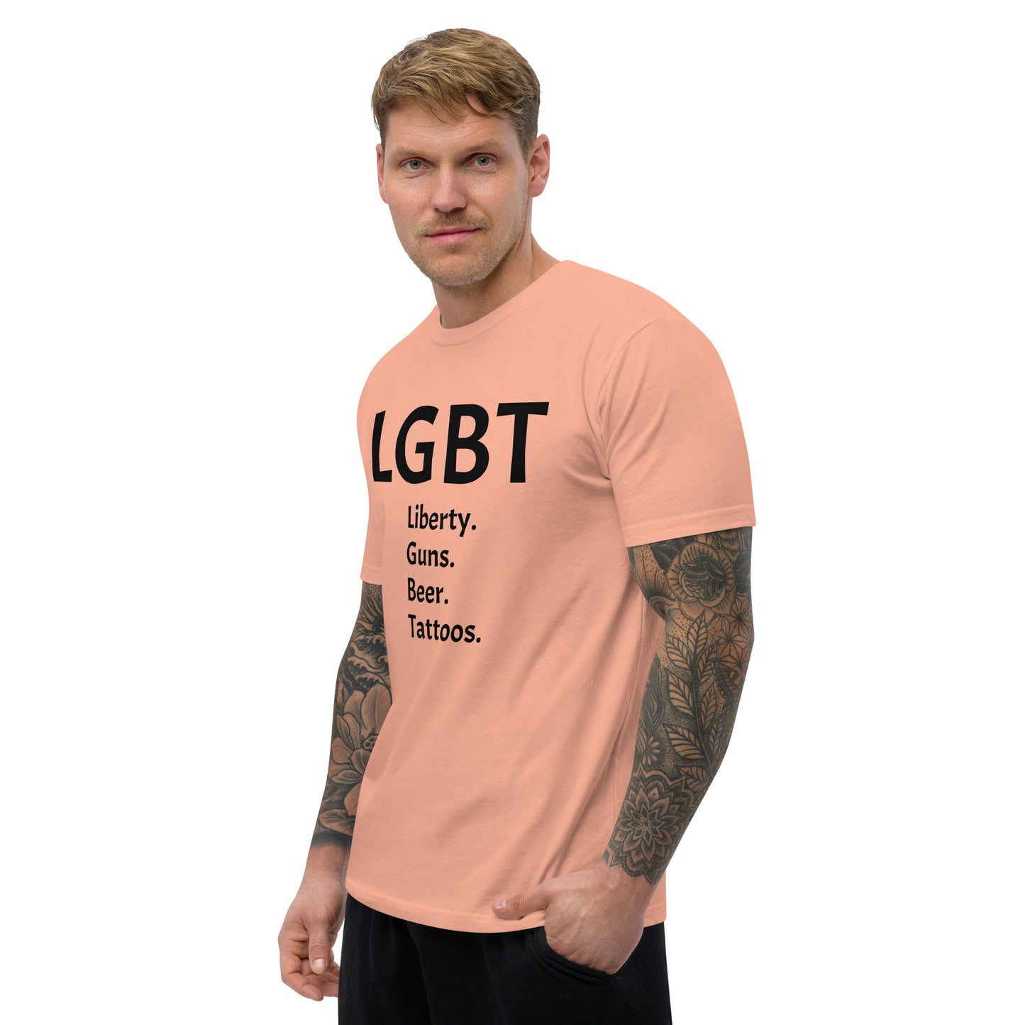 LGBT Censored (Black Font) Short Sleeve T-shirt