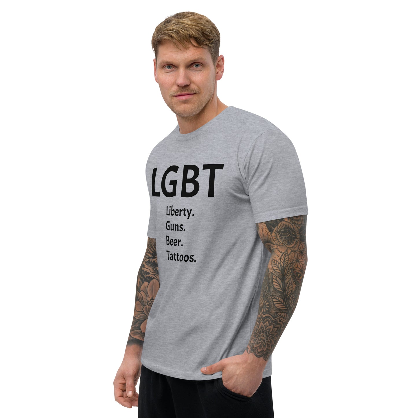 LGBT Censored (Black Font) Short Sleeve T-shirt