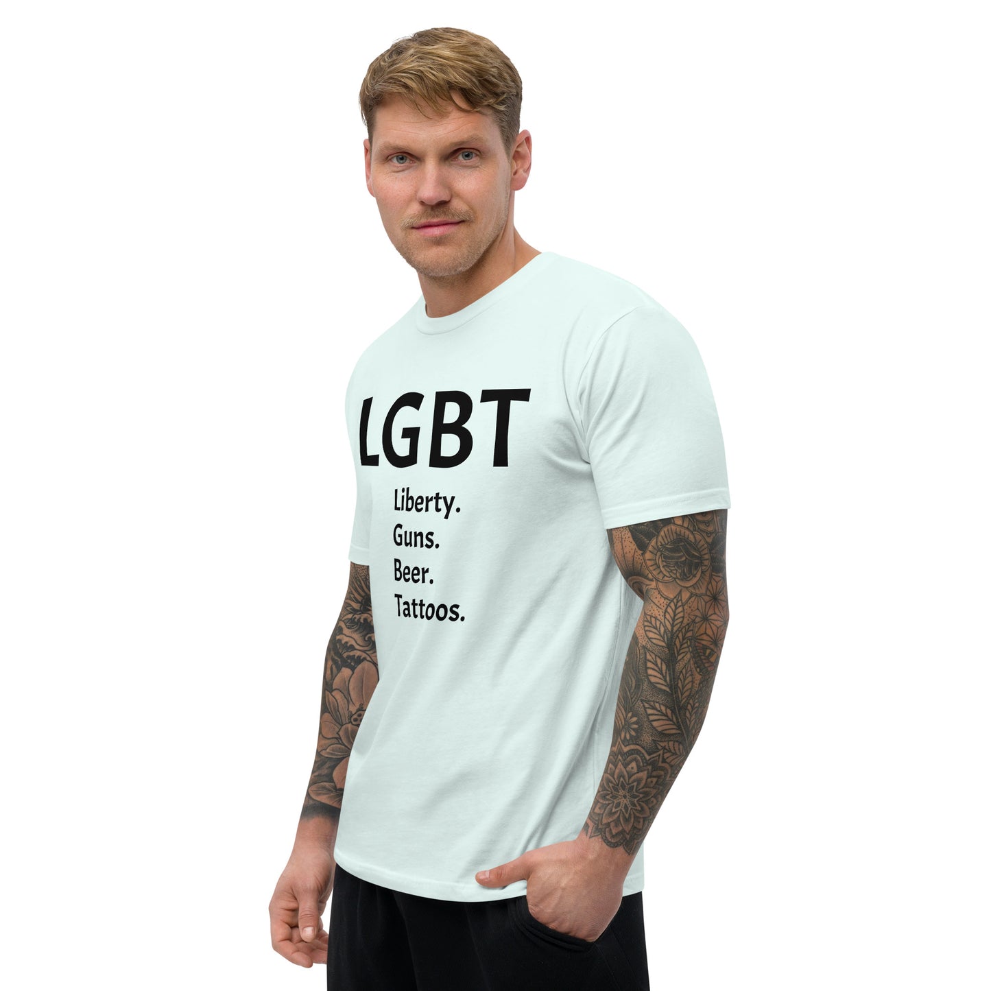 LGBT Censored (Black Font) Short Sleeve T-shirt