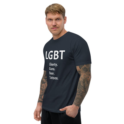 LGBT Censored (White Font) Short Sleeve T-shirt