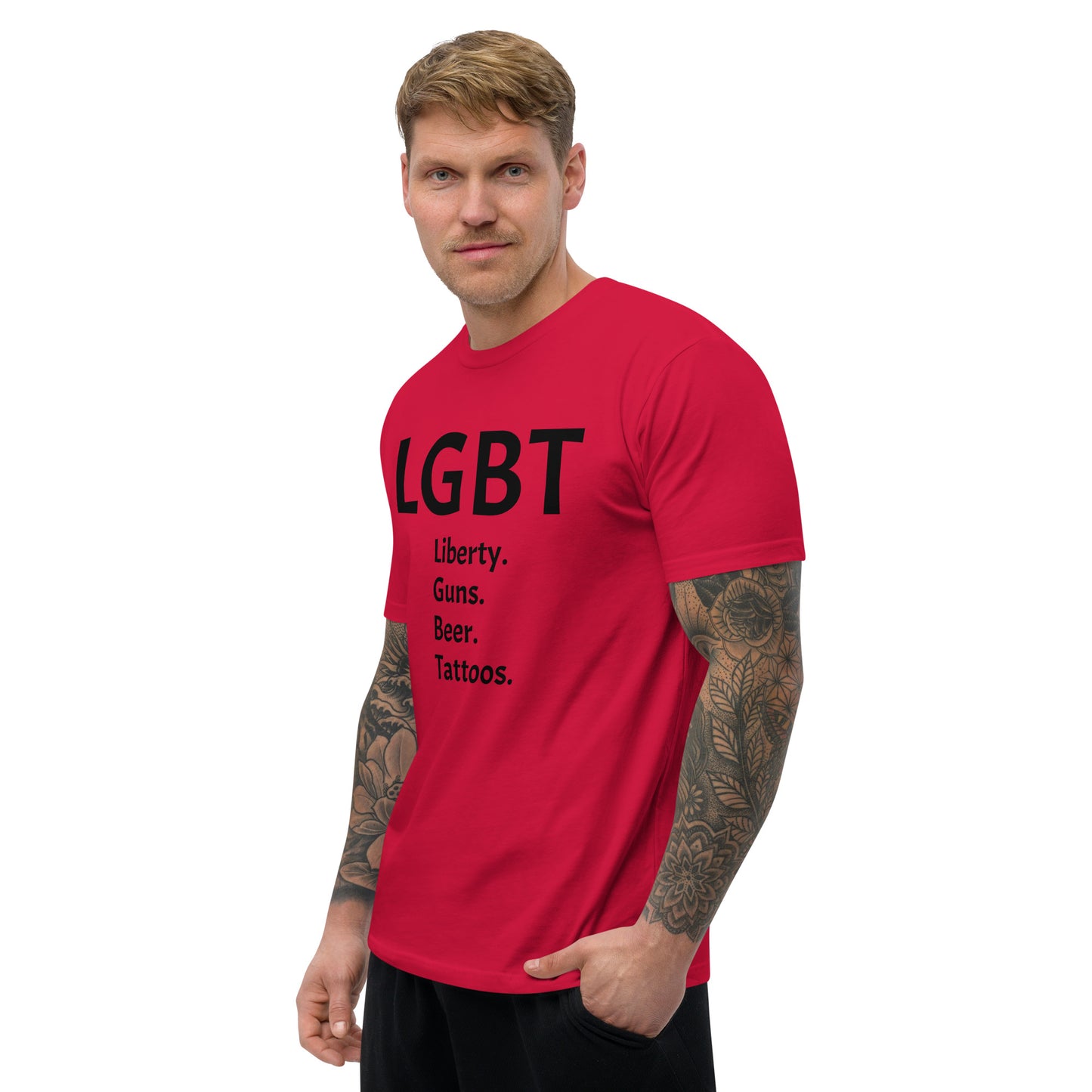 LGBT Censored (Black Font) Short Sleeve T-shirt